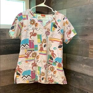 Curious George Scrub Top